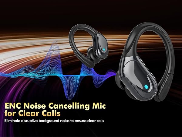 earphones with enc noise cancelling mic