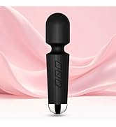 jtffer Personal Mini Quiet Massager 20 Vibration Wand Modes 8 Intensity, Portable Handheld Massag...