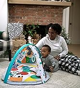 Baby Einstein 4-in-1 Kickin&amp;#39; Tunes Music and Language Play Gym and Piano Tummy Time Activity Mat