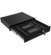2U Rack Mount Drawer Server Cabinet Case with Protection Foam for 19 Inch AV/Network/DJ Equipment...