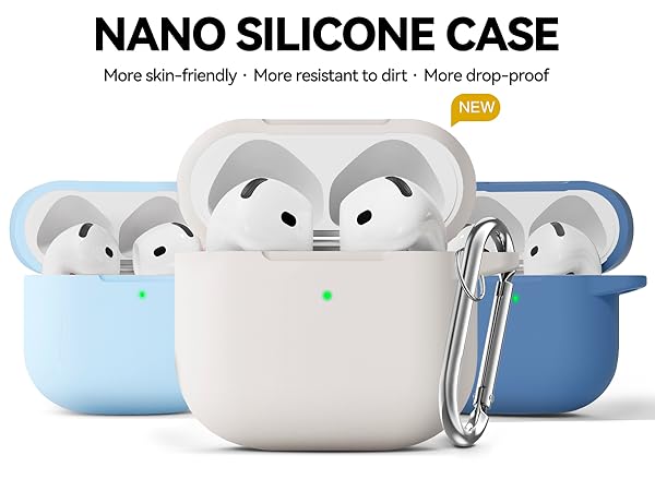 Soft Silicone Protective Case for AirPod 4 Case