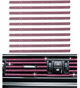 AOCISKA 10 Pieces Rhinestone Car Air Conditioner Decoration Strip for Vent Outlet, Bling Car Air ...