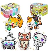 FunzBo 15000 5mm Fuse Beads Kit - 18 Colors Fuse Beads Set with 5 Cat Patterns, Christmas Gifts f...