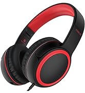 JOMILIN A10 On-Ear Headphones with Microphone, Lightweight Folding Stereo Bass Headphones with 1....