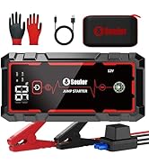 Jump Starter, Battery Jumper Starter Portable, Car Battery Jump Starter with 3 Modes Flashlight, ...