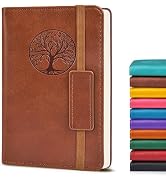 Biuwory Lined Pocket Journal Notebook for Women Men, 140 Pages A6 Leather Journals for Writing, T...