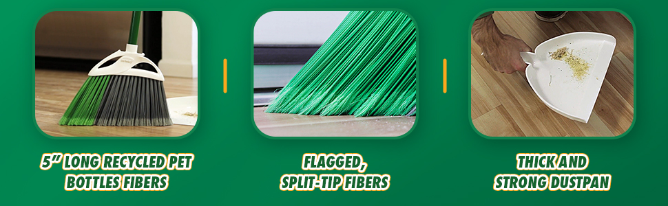 Precision Angle Broom with Dustpan Combo