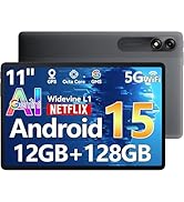Blackview Android Tablet with Gemini Ai 2.0, Tablet 11 inch with 12GB+128GB/2TB TF, 5G WiFi Table...
