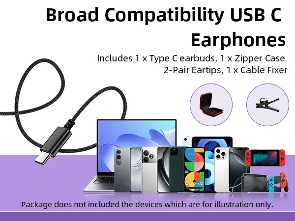 Wired Headphone for iPhone 16/16 Plus/16 Pro/16 Pro Max/ 15/15 Plus/15 Pro/15 Pro Max,for Samsung