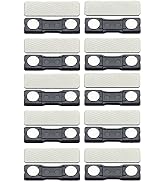 Performore 10 Pack of Name Tag Magnets 1.75" X 0.5" with 3M Adhesives and Stainless Back Plates, ...