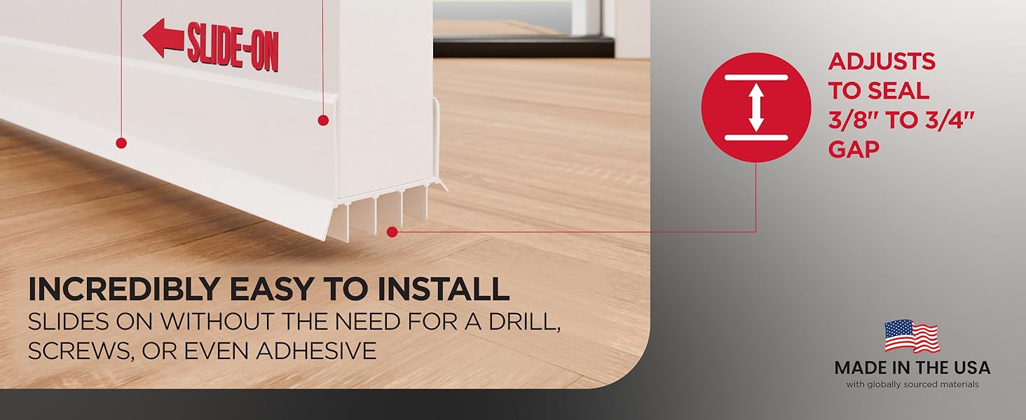 adjusts to seal 3/8&amp;#34; to 3/4&amp;#34; gap