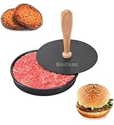 bodkar Burger Press Patty Maker Non Stick Hamburger Mold with Wooden Handle, Great Meat Beef Chee...