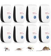 8 Pack Upgraded Ultrasonic Pest Repeller Plug in Indoor Pest Control for Rodents,Mice,Roaches,Spi...