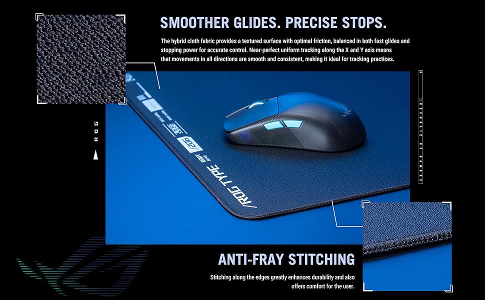 ASUS ROG Hone Ace XXL Gaming Mouse Pad, High-Density Memory Foam Base, Hybrid Cloth Material