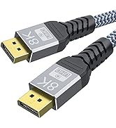YOJOCK 8K Displayport Cable 1.4, Monitor DP Cable 6.6ft/2M [8K@60Hz, 4K@144Hz, 2K@165Hz, HDR] Hig...