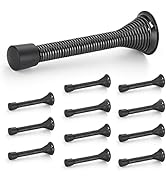 Ravinte Door Stoppers, 12 Pack Black Spring Door Stops with Rubber Bumper, Door Stoppers for Bott...