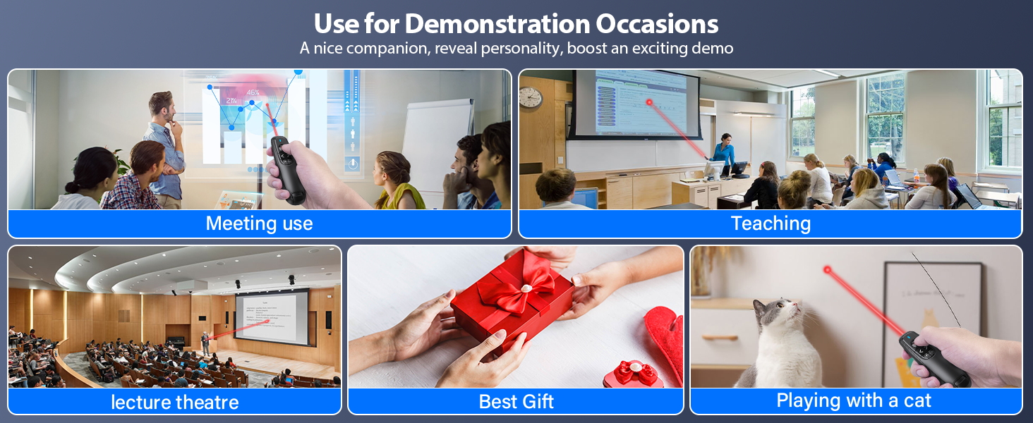 wireless presenter remote clicker for powerpoint presentation