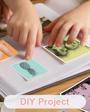 Mini Thermal Printer Sticker Paper, 12 Rolls Colored Thermal Sticker Paper