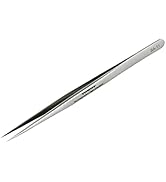 Precision Tweezers, Stainless Steel Pointed Tweezers for Craft, Electronics, Soldering, Medical a...