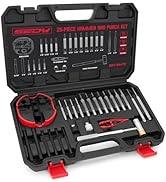 Premium Pin Punch Hammer Set: 25-Piece Punch Set and Hammer with Bench Block, Steel Roll Pin Punc...