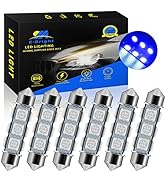 Everbright 6-Pack Blue 44MM 578 Led Bulb, 569 211-2 212-2 Led Bulb Festoon Led Dome Light Map Tru...
