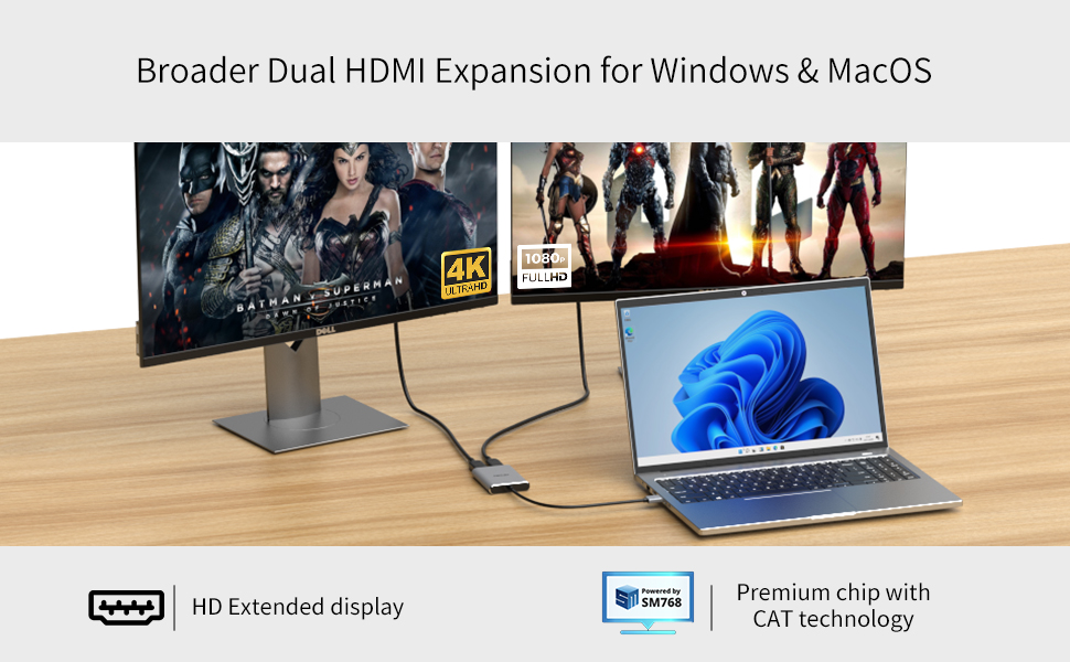 usb 3.0 to hdmi adapter, usb to dual hdmi adapter for 2 monitor