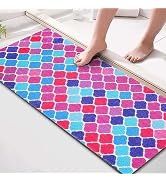 Non Slip Bathtub Mat, 15.7×36 Inch, with Drainage Holes, PVC Loofah Massage Bathmat for Shower, B...