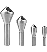 ATOPLEE Countersink Chamfer Tool,4pcs 90 Degree High Speed Steel Countersink Bits for Wood,Metal,...
