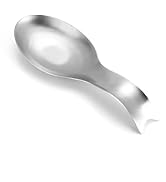 Stainless Steel Spoon Rest, Utensil Holder for Spatula, Ladle, Brushed Finish, Countertop, Heavy ...