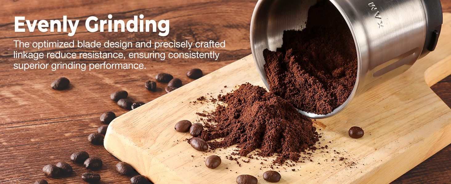 HAUSHOF Black Electric Coffee Blade Grinder (UL Plug)