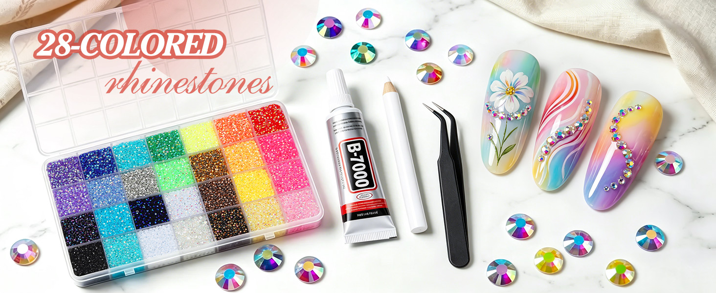 28 colors rhinestones 1