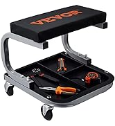 VEVOR Rolling Creeper Garage/Shop Seat, 250 LBS Capacity Padded Rolling Workshop Stool with Tool ...