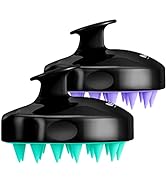 HEETA Hair Scalp Massager Shampoo Brush 2 Pack, Soft Silicone Bristles to Remove Dandruff, Waterp...