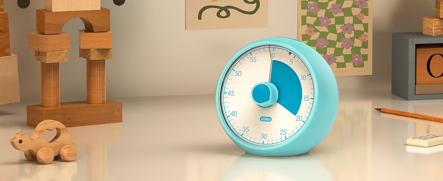 Watch time move with our visual timer for classrooms and homes, making time management engaging