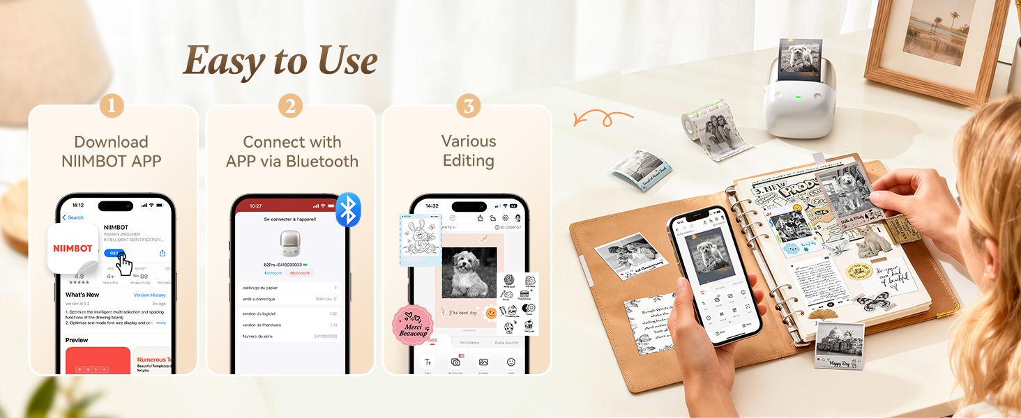 NIIMBOT B2 Pro Label Maker Easy to Use