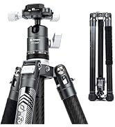 Fotopro Carbon Fiber Tripod for Camera 2lbs Ultralight 62 Inch Travel Camera Tripod Max Loads Up ...