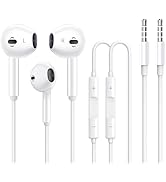 2 Pack Apple Earbuds [Apple MFi Certified] Headphones Earphones with 3.5mm Wired in Ear Headphone...