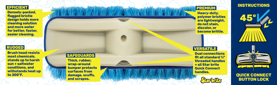 Efficient, Rugged, Versatile, Premium, Quick Connect, Brush Head Attachment