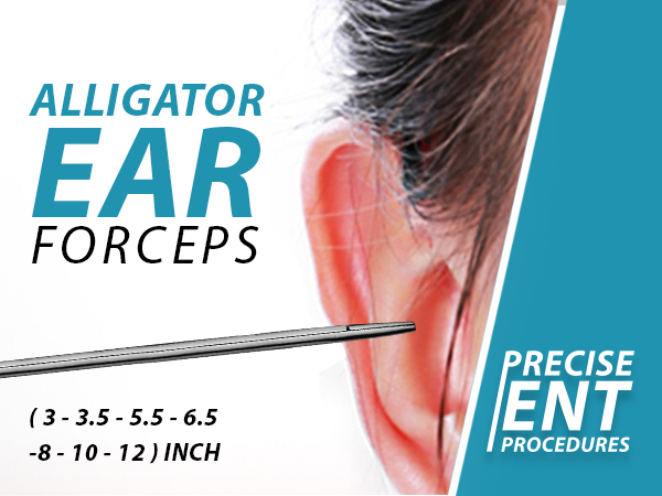 Premium stainless steel alligator ear forceps for precise ENT care.