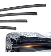 Arwrilt 4 PCS Wiper Blade Refill, 28" Silicone Frameless Windshield Wiper Refills, Adjustable Wip...