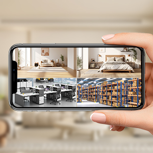 APP can view 4 surveillance screens at the same time