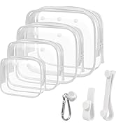 4 Pack Clear Bogg Beach Makup Bag Accessories with 3 Pack Insert Hooks for Bogg Bags, Clear Bogg ...