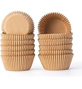 Cupcake Liners Standard/Mini/Jumbo Natural Baking Cups 300/500/1000-Count No Smell,Food&amp;Grade,Gre...