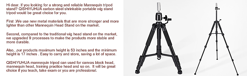 wig stand tripod