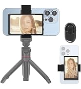 Newmowa Phone Vlog Selfie Monitor Screen, Magnetic Phone Holder Clip Mount, Using Phone Rear Came...