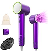 Hair Dryer with Diffuser for Curly Hair, 110,000RPM High Speed Ionic Blow Dryer for Fast Drying, ...