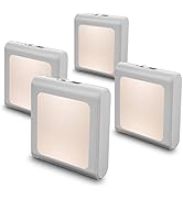 MAZ-TEK Plug in Dimmable Led Night Light with Auto Dusk to Dawn Sensor, Soft Warm White Nightligh...