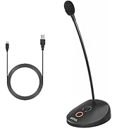 BOYA USB Microphone, Gooseneck with LED Indicator, Mute Button, Gain Adjustment, for Video Confer...