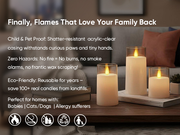 battery pillar candles