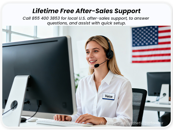 Veise customer service representative providing after-sales support